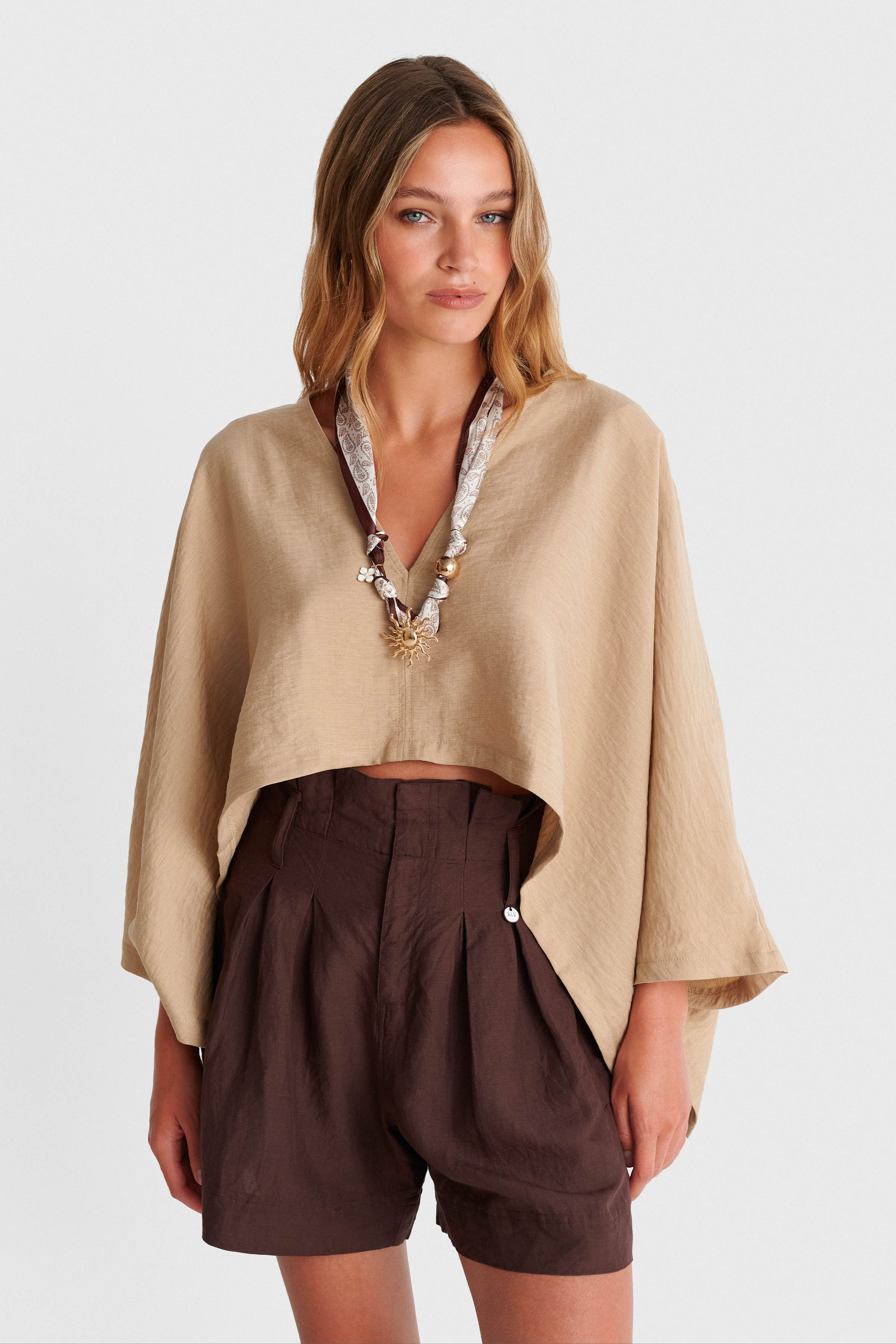 Τοπ cropped loose με κολιέ - 5206179175104