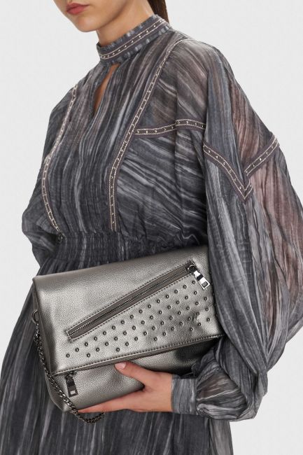 Crossbody with decorative-elements - Grey