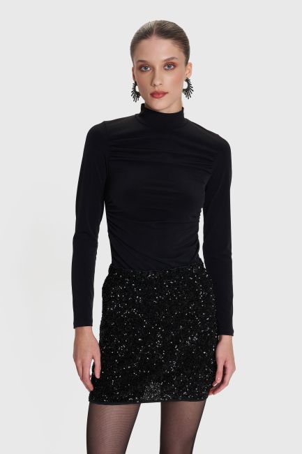 Mini sequin skirt - Black