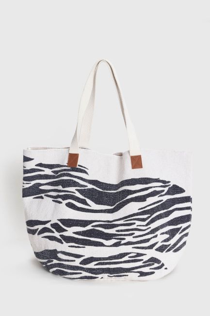 Τσάντα shopper με zebra μοτίβο - Πολύχρωμο