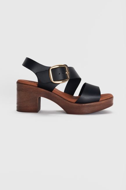 Sandals with chunky heels - Black