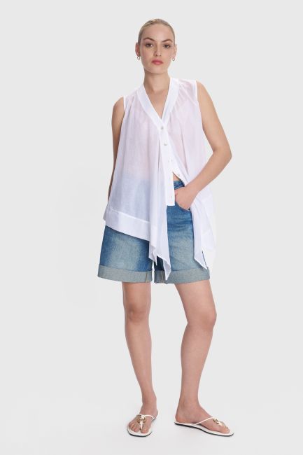 Asymmetrical sleeveless shirt - Jeans