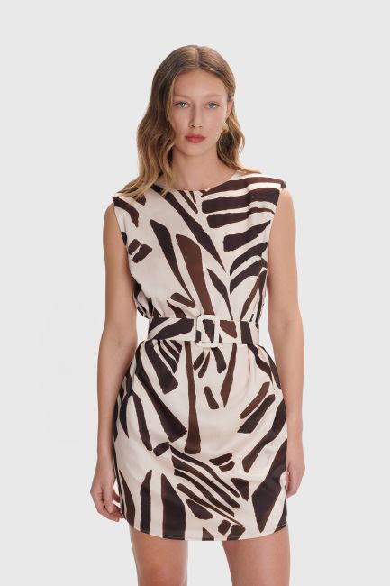 Sleeveless printed dress - Multicolor