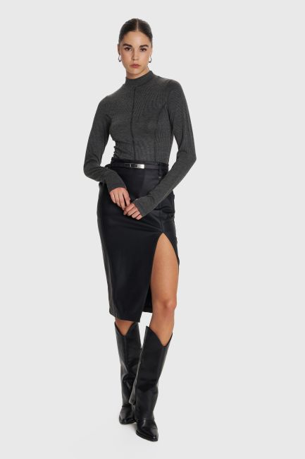 Turtleneck blouse - Grey