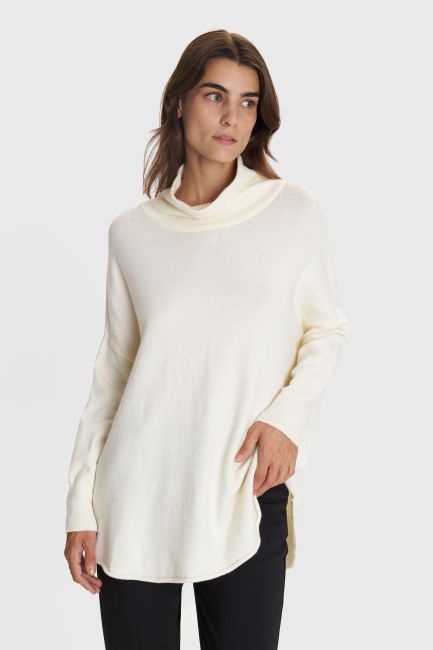 Oversized knitted blouse - White