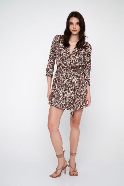 Φόρεμα μίνι animal print - Πολύχρωμο
