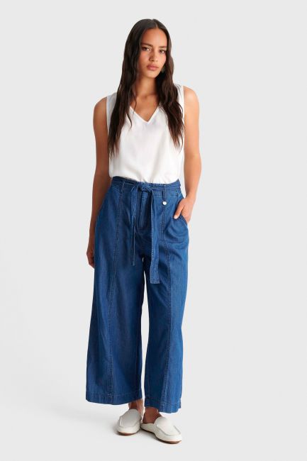 Ζιπ κιλότ με denim όψη - Jeans