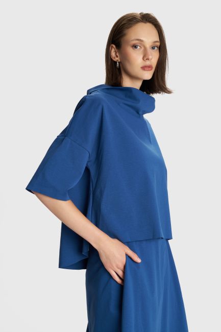 Asymmetrical blouse - Blue
