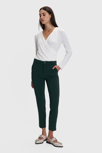 Formal monochrome trousers - Green