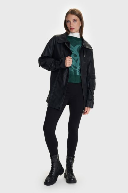 Solid-color leggings - Black