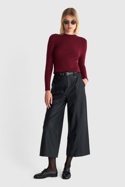 Long-sleeve knit top - Red
