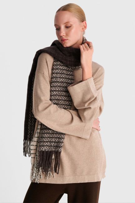 Plain knit top - White