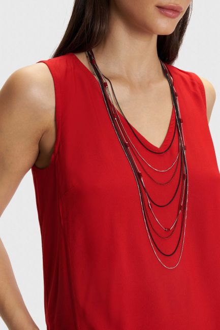 Necklace with multiple chains - Multicolor