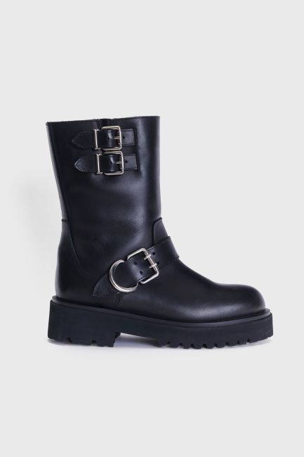 Buckle ankle boots - Black