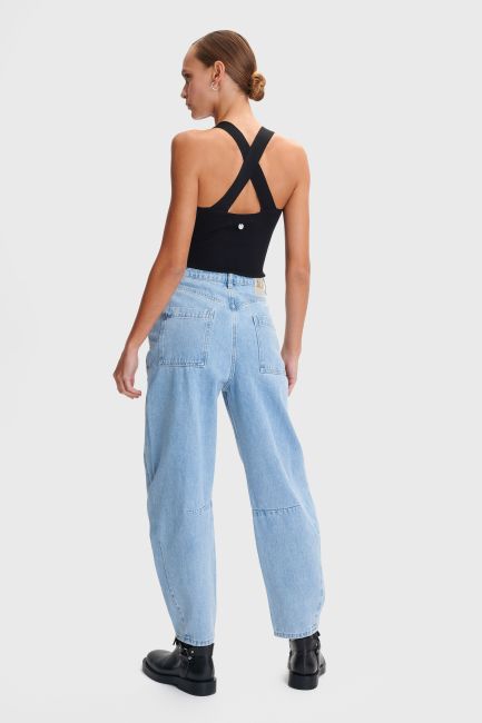 Seam-detail jeans in barrel fit - Used