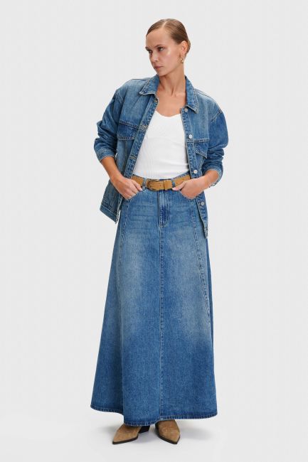 Φούστα τζιν σε γραμμή Α - Denim