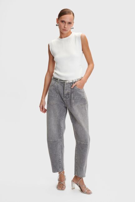 Παντελόνι τζιν barrel fit - Grey