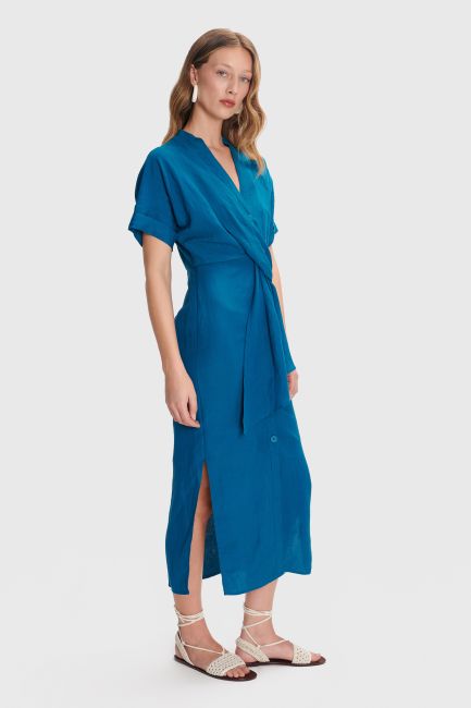 Asymmetrical linen dress - Ottanio