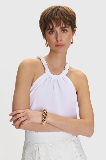 Halterneck top - White