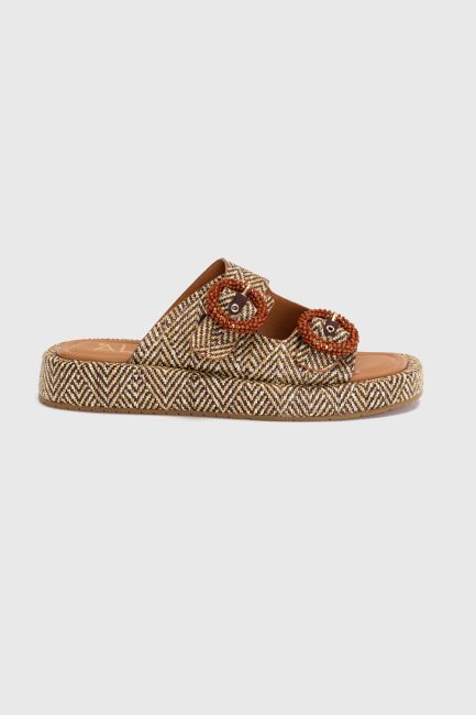 Embellished sandals - Brown