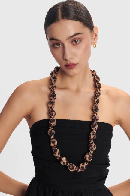 Κολιέ μακρύ leopard - Multicolor