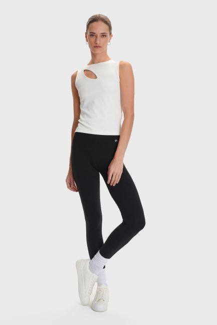 Μπλούζα αμάνικη με cut-out - Cream
