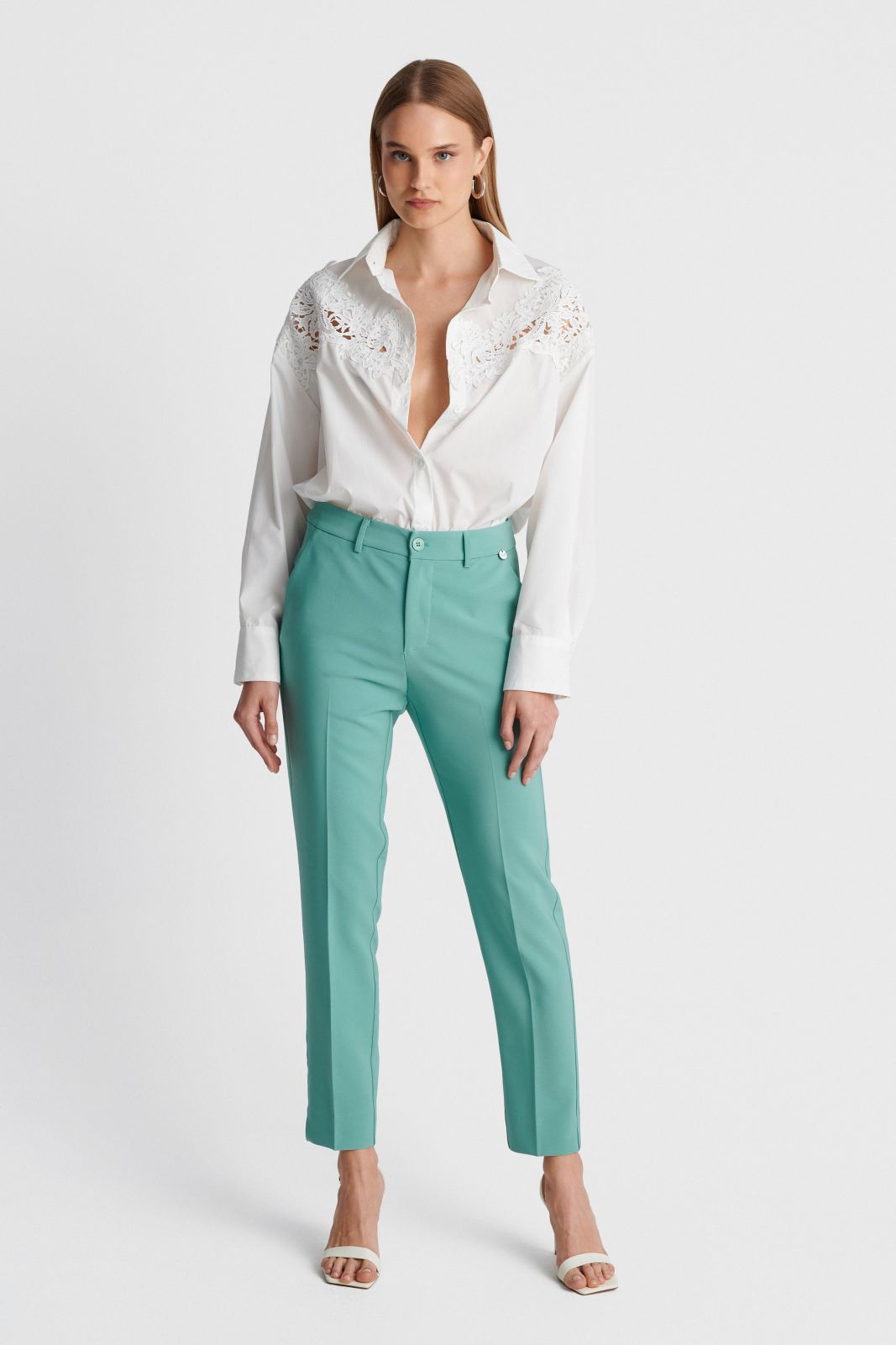 mint green dress pants womens Italian Linen Mint Green Pants