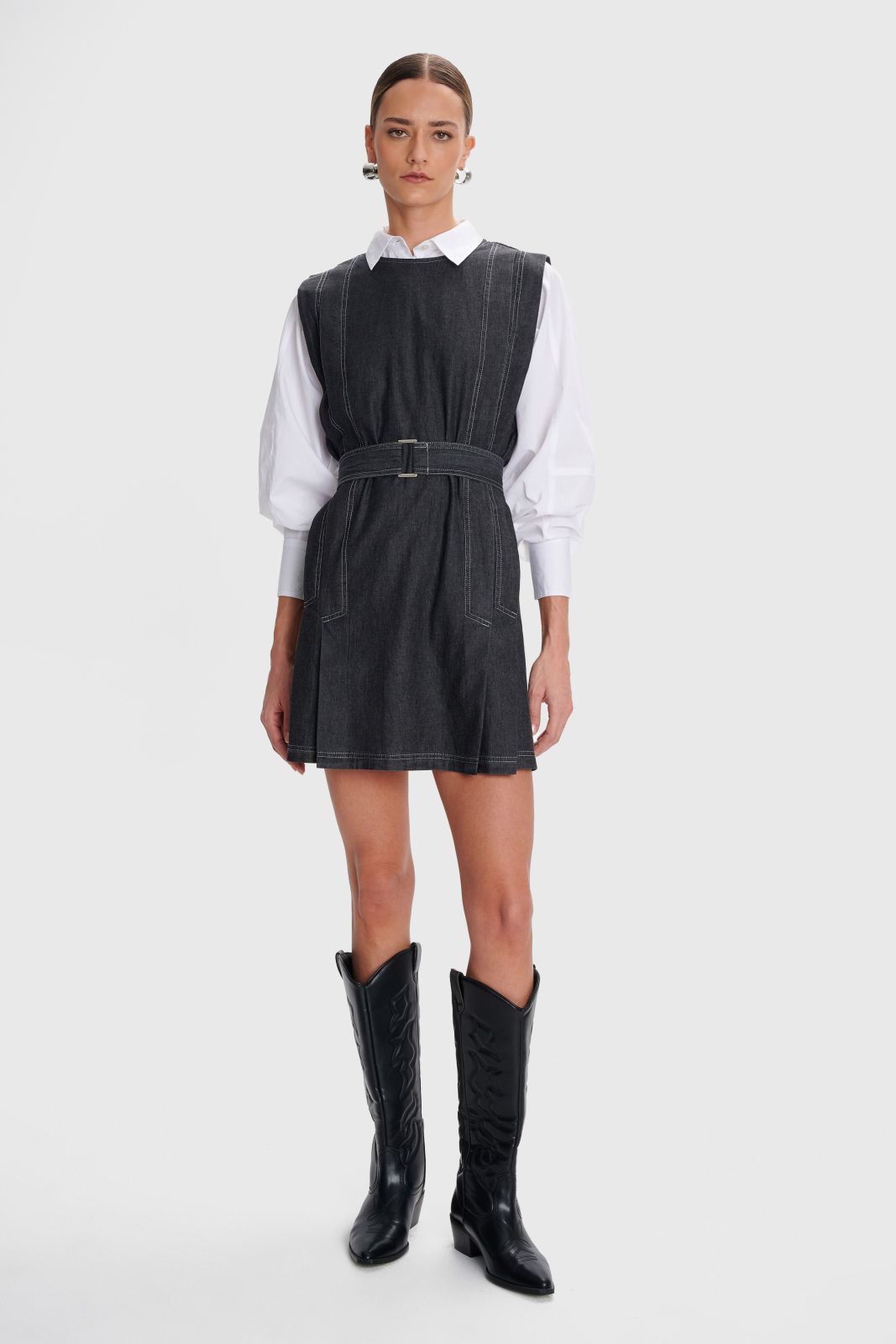 sachin and babi light blue dress Casual Denim Dress