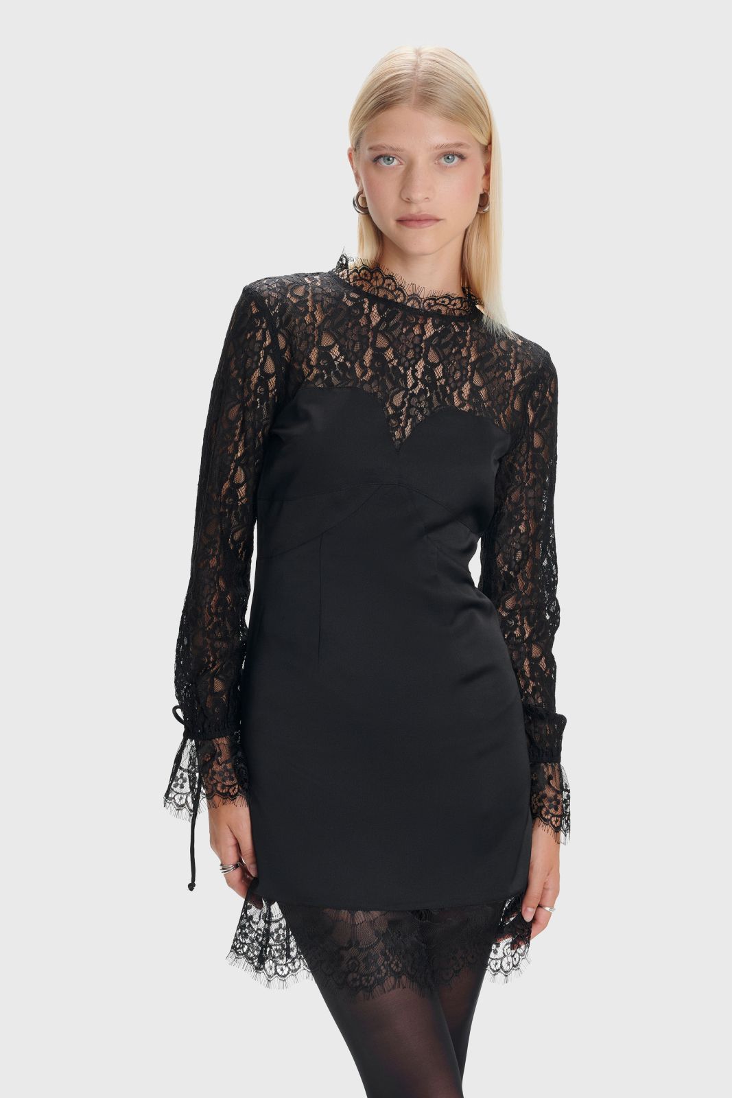 ワンピース andmary Elsa lace mini dress アンドマリー Elsa lace mini dress Blackandmary Elsa lace mini